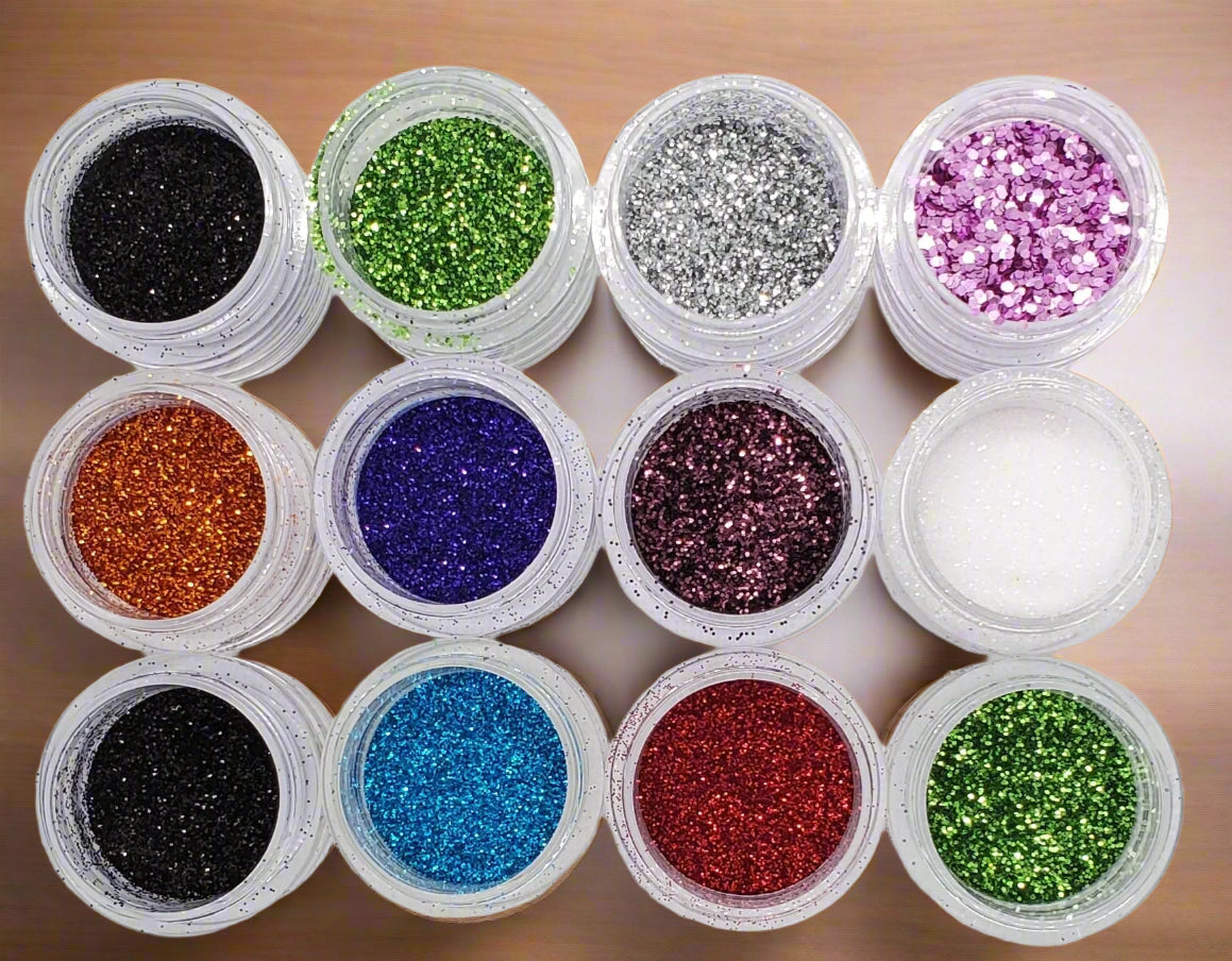 Glitter e Flakes 12 pezzi