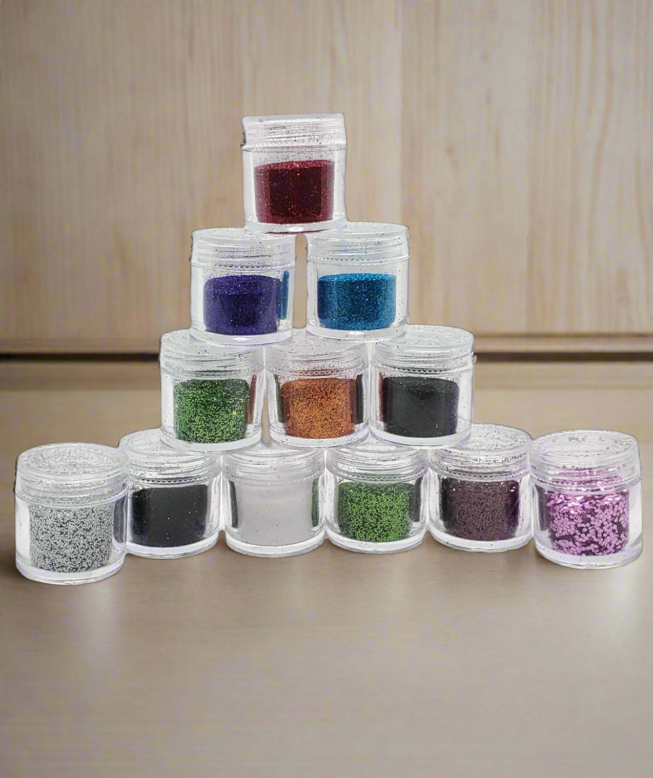 Glitter e Flakes 12 pezzi