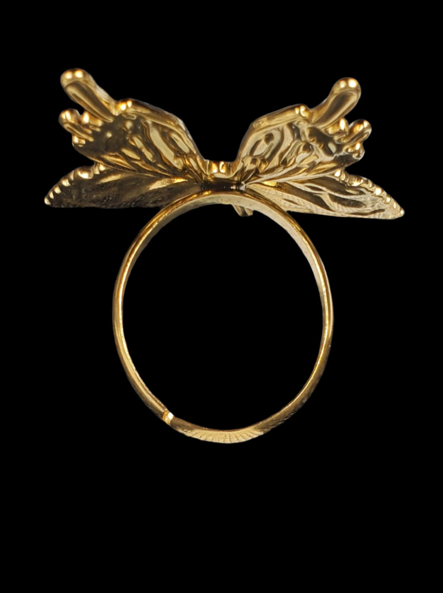 Anello Farfalla Acciaio regolabile