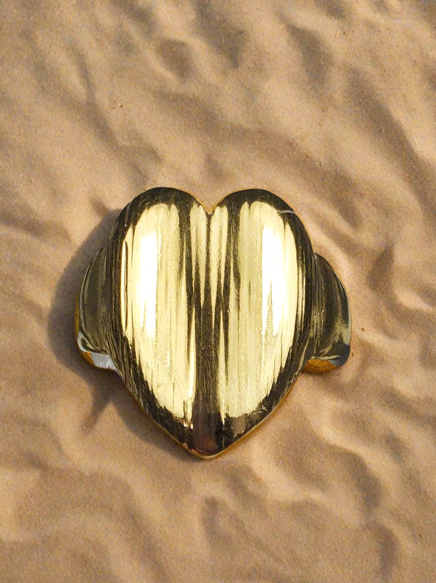 anello cuore acciaio regolabile - 0