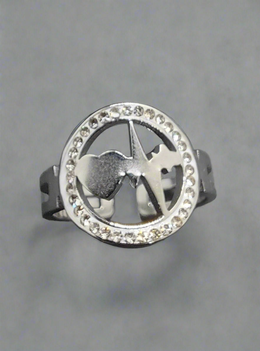 Anello Cuore ornato da punti luce