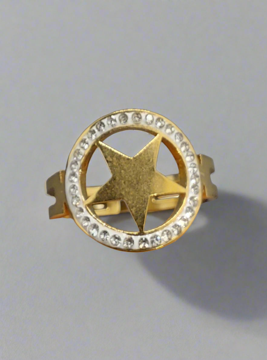 Anello Stella ornato con punti luce