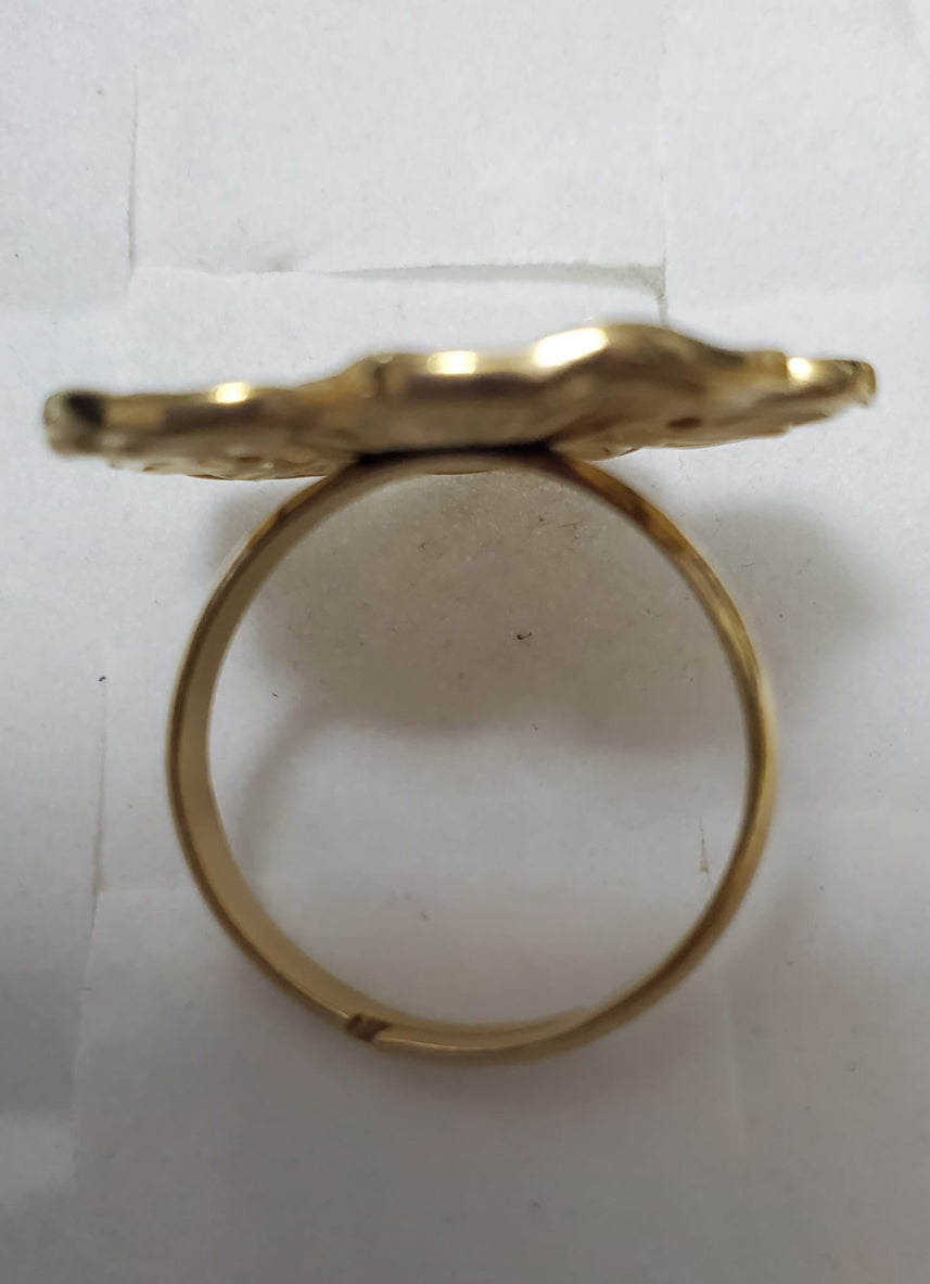 Anello Fiore Acciaio regolabile