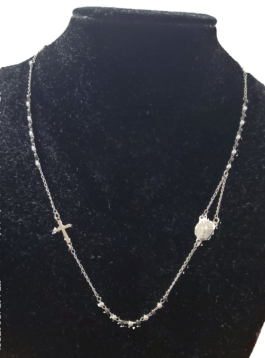 Collana Rosario con pietre nere