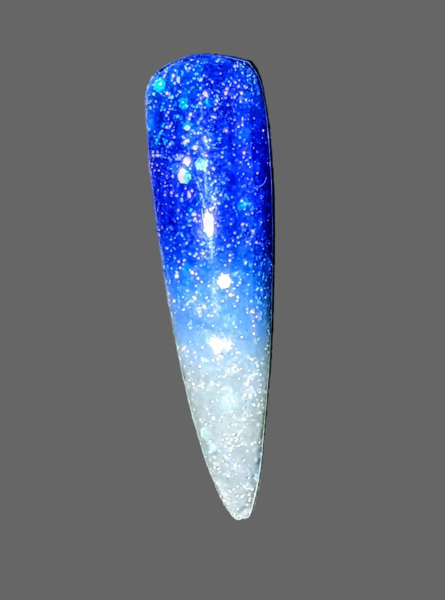 Acryl Gel Thermo Glow Ice Blue - Termocromico e Fotoluminescente | Glitter e Paillettes