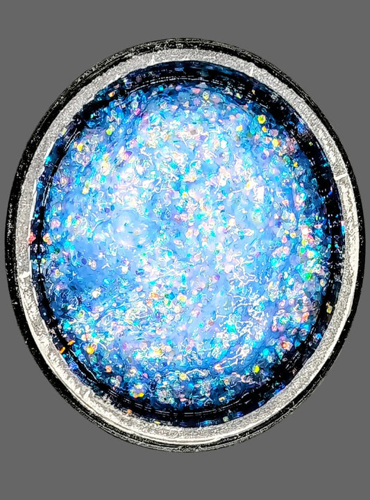 Acryl Gel Spring - Celeste con paillettes iridescenti