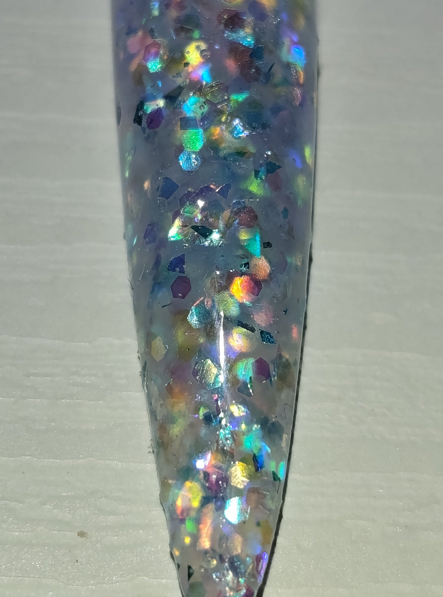 Acryl Gel Spring - Celeste con Paillettes Iridescenti | Gel Costruttore
