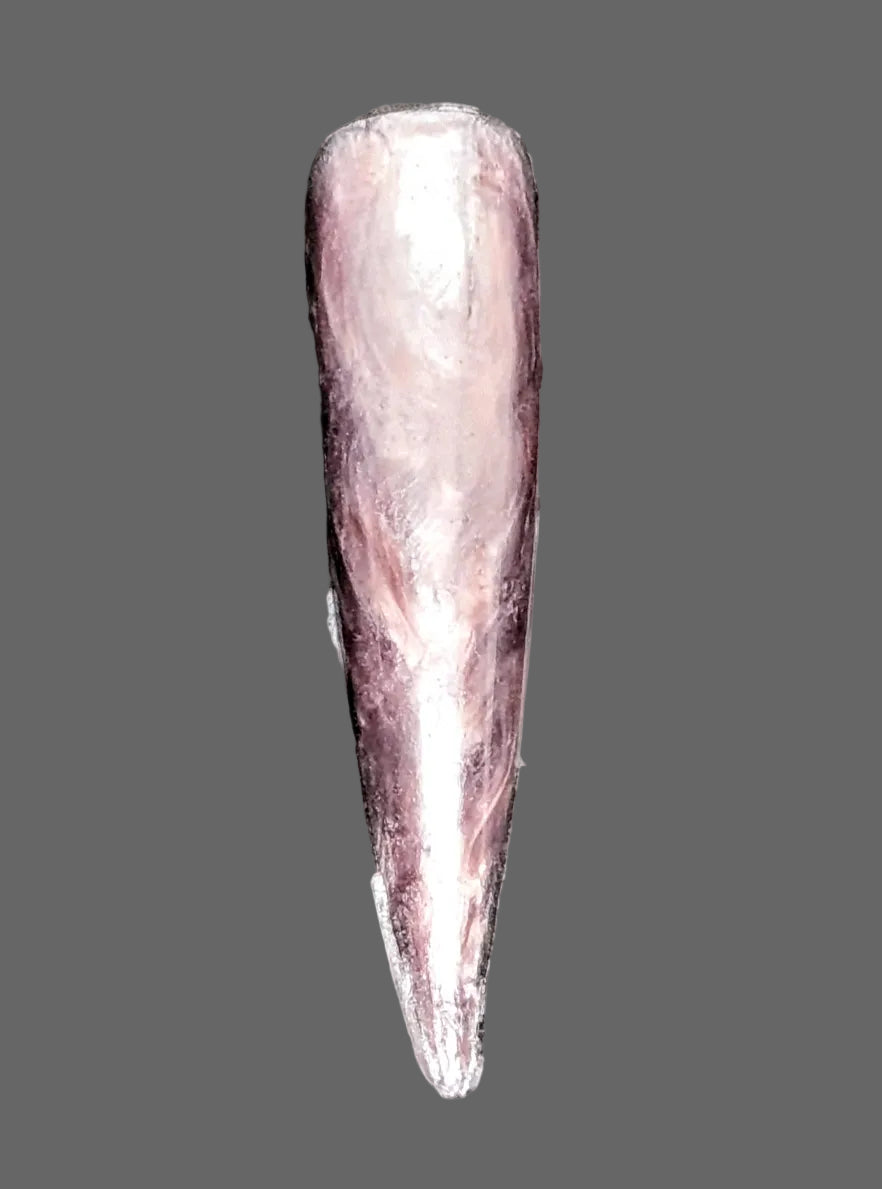 Gel Costruttore SELF-LEVELING FLAM - Nail stiletto con finish metallico rosé