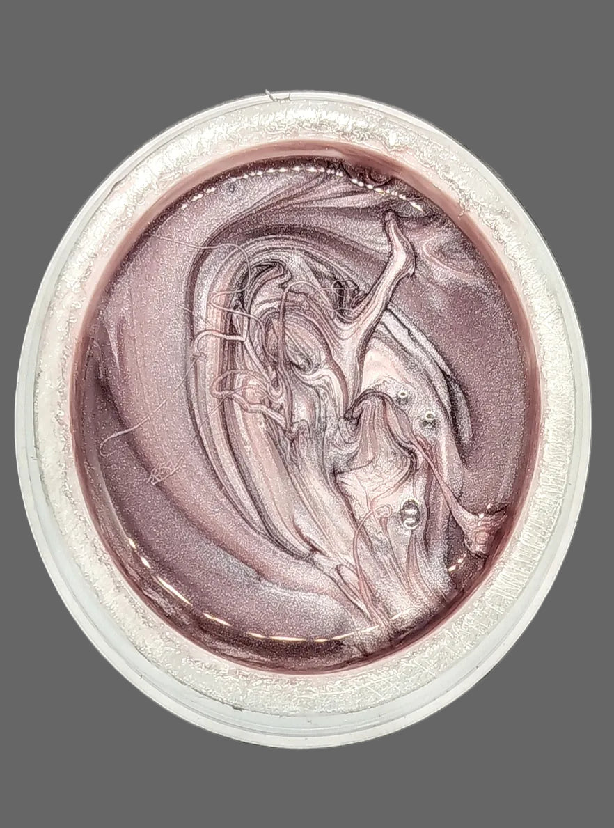 Gel Costruttore SELF-LEVELING FLAM - Rosa antico con shimmer perlato, vista dall'alto