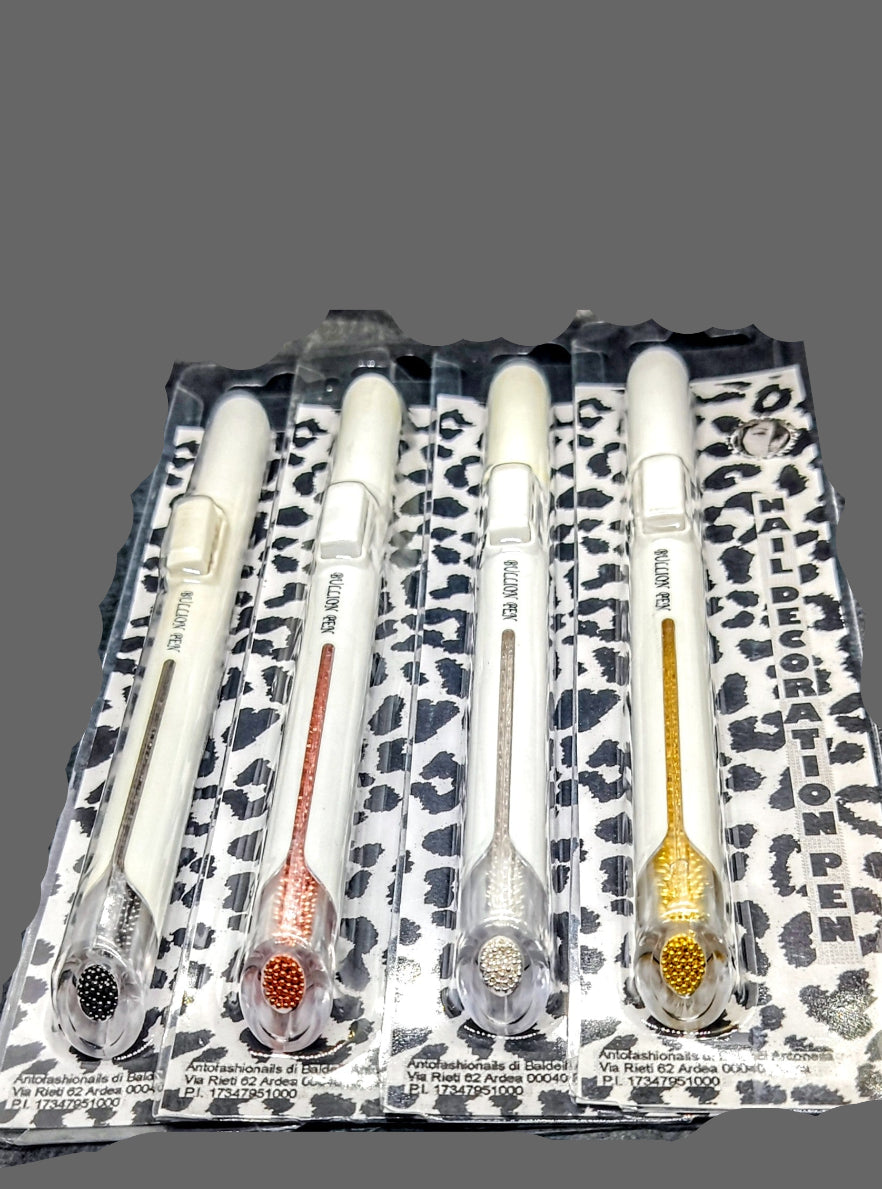 Set 4 Dispensatori Microsfere a Penna – Argento, Oro, Bronzo e Nero