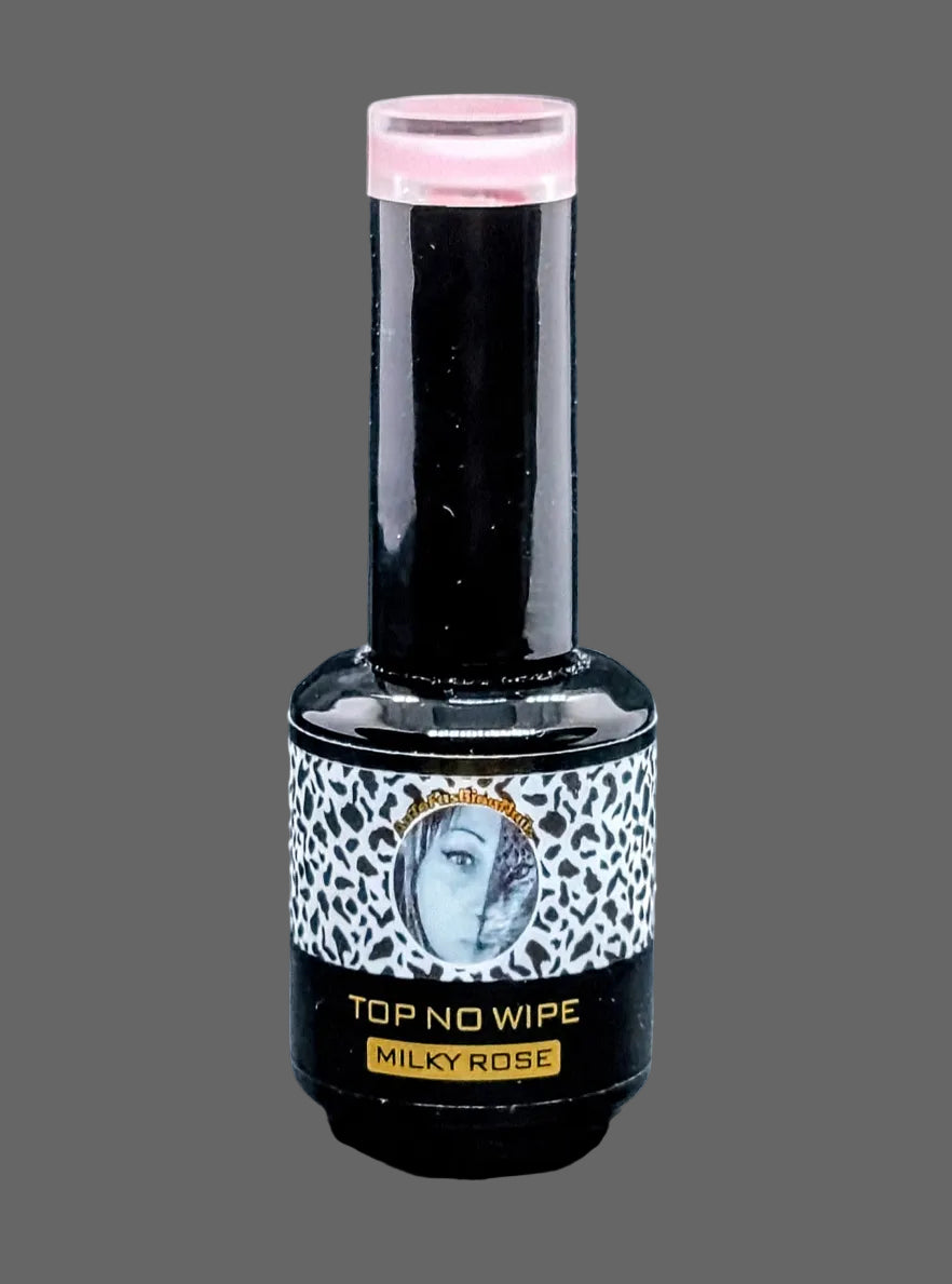 Top No Wipe Milky Rose 15ml – Top Coat Colorato Rosa Latte Senza Strato Appiccicoso