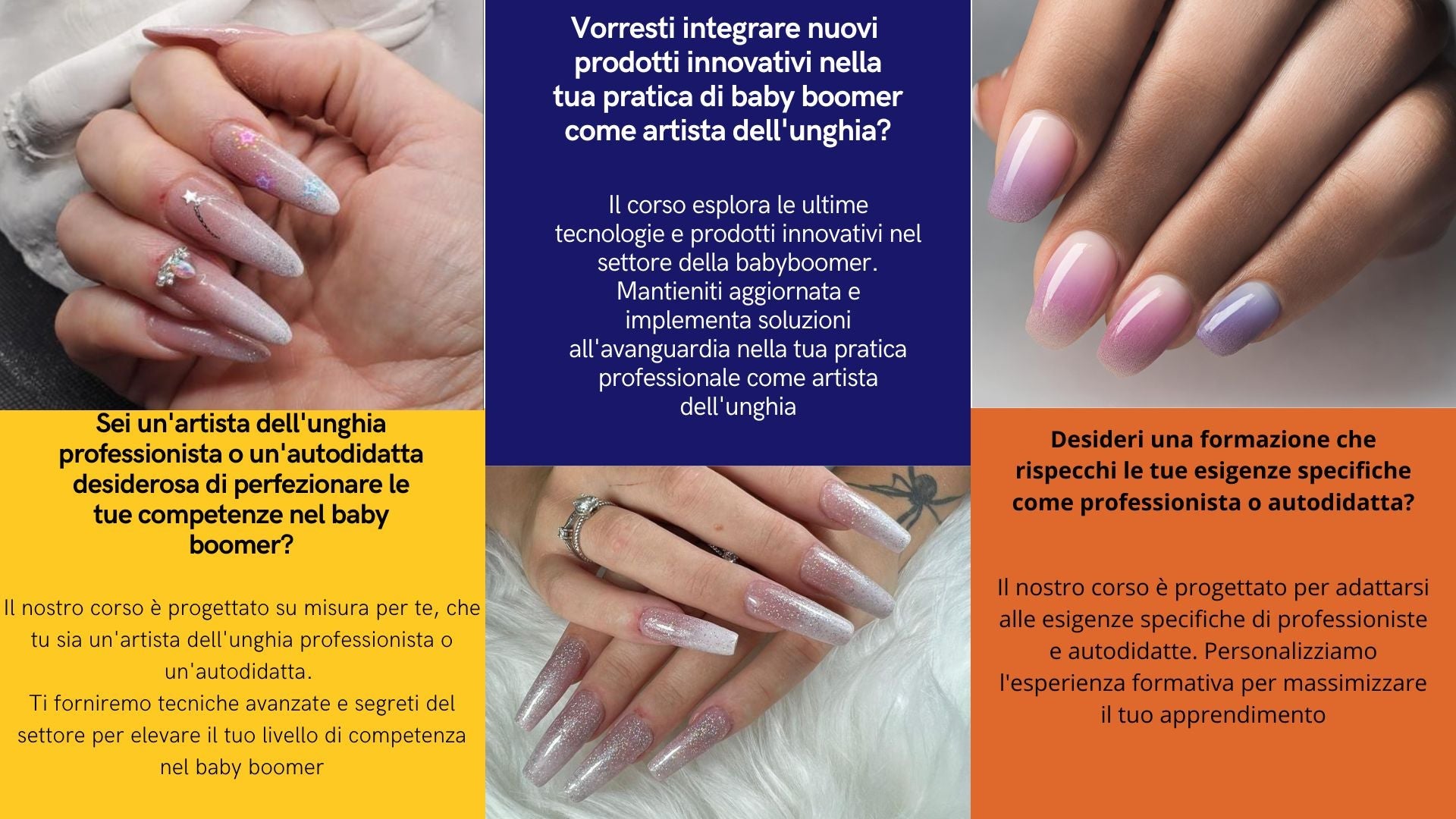 Corso Babyboomer Per info 3292289342 Il mondo di Antofashionails